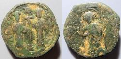 Ancient Coins - Constantine X Ducas with Eudocia, 1059-1067 AD, AE follis