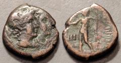 Ancient Coins - Bruttium, Region.  AE17.  215-150 BC