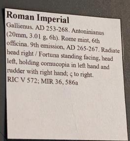 Ancient Coins - A highly silvered antoninianus of Gallienus, 253-268 AD - Fortuna reverse