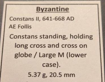 Ancient Coins - Constans II, 641-668 AD, AE follis