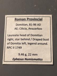 Ancient Coins - Provincial. Cilicia, Anazarbus.  Domitian / Domitian.  AE22
