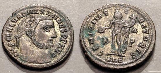 Ancient Coins - Maximinus II, 310-313 AD, nicely silvered follis, Alexandria