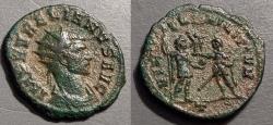 Ancient Coins - Aurelian, 270-275 AD - AE antoninianus - VIRTVS MILITVM reverse