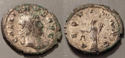 Ancient Coins - Gallienus, 253-268 AD, possibly silver antoninianus - Aequitas