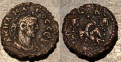 Ancient Coins - Roman Egypt. Carus, 282-283  AD. Potin tetradrachm