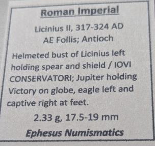Ancient Coins - Licinius II, 317-324 AD.  AE follis minted in Antioch