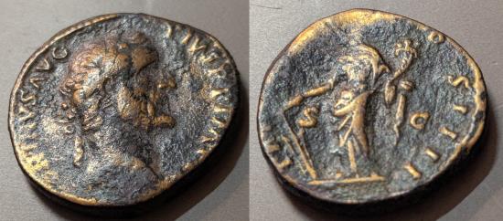 Ancient Coins - Antoninus Pius, 138-161 AD. AE sestertius.  Fortuna reverse