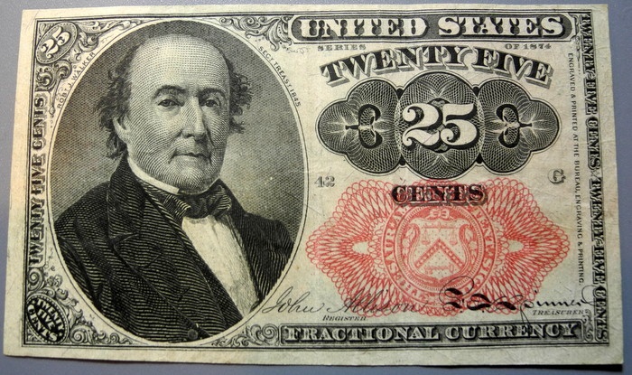 USA 25 cents fractional currency - 1874 - XF | US Paper Money