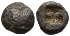 Ancient Coins - Very Rare F Kyrene Kyrenaica N Africa 510-490 BC Silphium Fruit