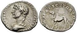 Ancient Coins - VF Trajan Silver Drachm Bostra Arabia 114-6 AD Bust Left / Bactrian Camel