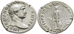 Ancient Coins - VF Trajan Silver Denarius Dacian Prisoner Stands with Hands Bound Arms at Feet