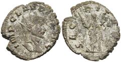 Ancient Coins - VF Claudius II Silvered Antoninianus Rome Securitas Relaxed Leaning on Column