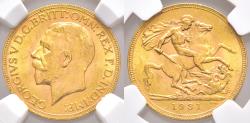 World Coins - Gold Sovereign South Africa George V Pretoria 1931 0.2354 Oz Gold Net