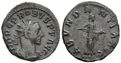 Ancient Coins - VF Probus Antoninianus Lugdunum 279-280 AD Abundantia Emptying Cornucopia