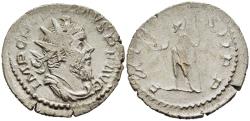 Ancient Coins - Romano-Gallic Postumus Antoninianus Cologne 260-1 AD Emperor in Military Attire