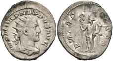 Ancient Coins - VF Philip I the Arab Silver Antoninianus Rome 216 AD Felicitas Full Legends