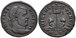 Ancient Coins - CH VF Licinius I 308-324 AD Centenionalis Aquileia Mint 2 Captives Vexillum
