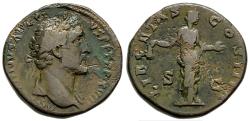 Ancient Coins - Antoninus Pius Rare Bust Var Sestertius 154-5 AD Libertas Raising Pileus Cap