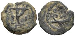 Ancient Coins - Scarce Herod Archelaus Ethnarch of Samaria Judea & Idumea 4 BC-6 AD AE13 Prutah