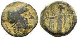 Ancient Coins - Scarce Nabataea Anonymous Petra (Jordan) Mint 270-72 BC Head of Athena / Nike