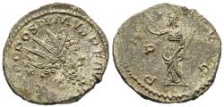 Ancient Coins - gVF Postumus Antoninianus Treveri Mint 268 AD Pax Holds Olive Branch & Scepter