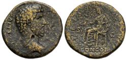 Ancient Coins - Aelius Caesar 136 - 138 AD Sestertius Concordia Seated CONCORD in Exergue