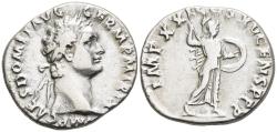 Ancient Coins - Ch aVF Domitian Denarius 90-91 Nice Portrait / Minerva Brandishing Javelin