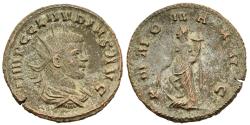 Ancient Coins - Ch VF Claudius II Gothicus Antoninianus Rome Annona Holding Grain Foot on Prow