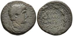 Ancient Coins - Hadrian Samosata Commagene Syria AE19 Inscription in Wreath