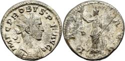 Ancient Coins - VF Probus Silvered Antoninianus Lugdunum 280-2 AD Pax Raising Olive Branch