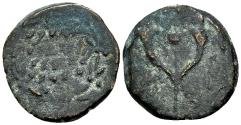 Ancient Coins - Judean Kingdom Alexander Jannaeus (Yehonatan) 104-76 BC AE13 Prutah