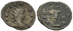 Ancient Coins - Gallienus 253-268 AD Antoninianus Rome Mint Mars Valor of the Emperor