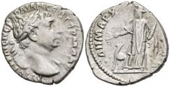 Ancient Coins - VF Trajan Silver Drachm Bostra Arabia 112 AD Arabia with Camel