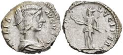Ancient Coins - VF Julia Domna Silver Denarius Rome 196-211 AD Diana Lucifera (Light Bringer)