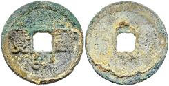 Ancient Coins - China Northern Song Dynasty Emperor Hui Zong 1101-1125 AD 2 Cash Seal Script