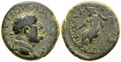 Ancient Coins - Vespasian AE18 Amorion Phrygia 69-70 AD Zeus Seated Left Holding Thunderbolt
