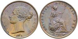Ancient Coins - Near Mint State Great Britain Queen Victoria Half Penny 1841