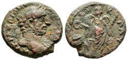 Ancient Coins - Hadrian 117 - 138 AD AE18 Tiberias Galilee Judaea Nike With Wreath & Palm Frond