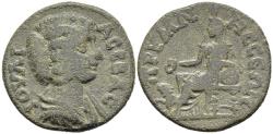 Ancient Coins - Choice F Julia Domna AE23 Prymnessus Phrygia Cybele Seated on Throne