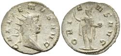 Ancient Coins - Ch aVF Gallienus Silver Antoninianus Sol Commanding the Sun to Rise