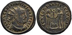 Ancient Coins - Constantius I Caesar Post-Reform Radiate Cyzicus 295-9 AD Emperor & Jupiter