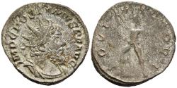 Ancient Coins - aVF Postumus Antoninianus Cologne Mint Jupiter Hurls Thunderbolt