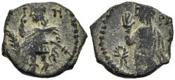 Ancient Coins - Nabataean Kingdom Aretas IV & Shuqailat AE16 18-19 AD Time of Jesus
