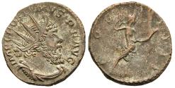 Ancient Coins - gVF/F Gallic-Roman Postumus Antoninianus Victory Raising Wreath Holding Palm