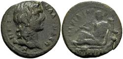 Ancient Coins - Blaundos Lydia 166-169 AD AE27 Reign of Markus Aurelius Demos / River God