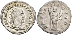 Ancient Coins - Choice aEF Lustrous Philip I the Arab Silver Antoninianus Rome 216 AD Felicitas