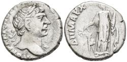Ancient Coins - VF Trajan 98-117 AD Silver Drachm Bostra Arabia Camel & Arabia Reverse
