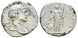 Ancient Coins - Trajan 98-117 AD Silver Tridrachm Bostra Arabia Branch Camel