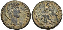 Ancient Coins - gVF Constantius II AE22 Antioch 350-5 AD Happy Times is Spearing a Barbarian