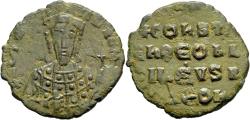 Ancient Coins - aVF Byzantine Constantine VII AE27 Follis Sole Reign 27 Jan - 6 Apr 945